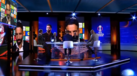 Estúdio da Sky Sports durante entrevista a Ruben Amorim após o Milan-Benfica
