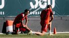  Yang Siwoo durante o treino no Estádio José Gomes