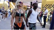 Vinicius Jr., jogador do Real Madrid, com a namorada Virginia