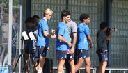 Frohold esteve com os companheiros de equipa no Olival