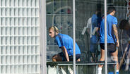 Frohold esteve com os companheiros de equipa