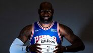 LeBron James no media day dos Sixers