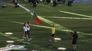 Ana Rita Oliveira e Omar Elkhatib foram os porta-estandarte de Portugal