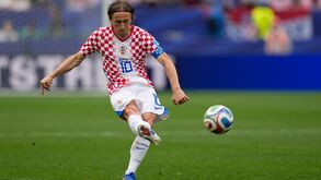 Croatia's Luka Modric (10) kicks the ball during the World