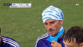 As imagens do desespero de Griezmann a tentar lidar com o calor e a humidade durante jogo na Flórida