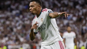 Mbappé celebra o golo apontado ao Inter