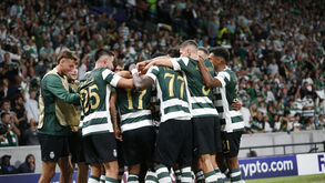 Jogadores do Sporting fazem a festa frente ao Galatasaray