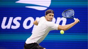 Alexander Zverev em ação no US Open