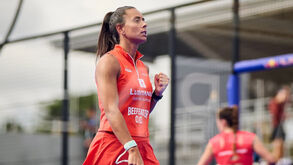 Sofia Araújo festeja durante o Major de Paris
