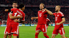 Jogadores do Bayern Munique fazem a festa frente ao Bodo/Glimt