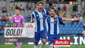 Quase um ano depois: Santiago Gimenez voltou aos golos e fechou goleada do FC Porto