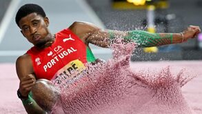 Gerson Baldé em sexto lugar no salto em comprimento do Ultimate Championship