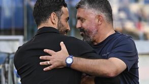 Gattuso e Ruben Amorim no Estádio Olímpico