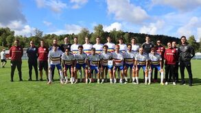 A comitiva da AF Algarve instantes antes do jogo deste domingo