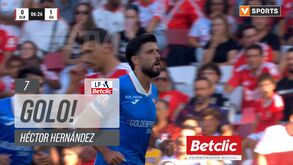 O golo de Héctor Hernández que surpreendeu o Benfica na Luz