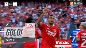 Pavlidis continua de pé quente: o golo do grego que empatou o Benfica-Gil Vicente