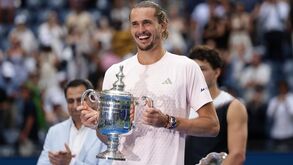 Zverev com o troféu do US Open