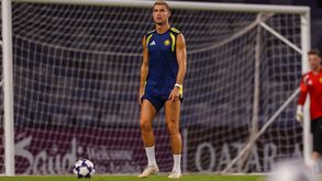 Cristiano Ronaldo em treino para a Champions asiática