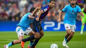 Rodri no jogo com o Feyenoord