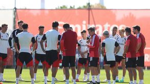 Treino do Benfica antes do jogo com o Milan-Benfica