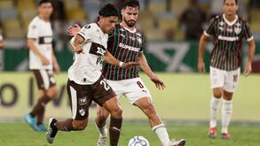 Matheus Martinelli, médio do Fluminense, contra o Platense