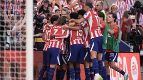 Jogadores do Atlético Madrid celebram