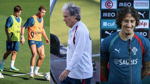 Francisco Conceição e Cristiano Ronaldo no 1.º treino com Jorge Jesus antecedido pelas declarações de Fábio Silva