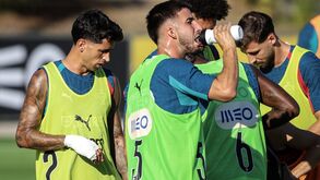 Gonçalo Inácio no treino da Seleção Nacional