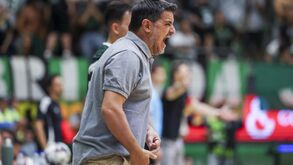 Nuno Dias, treinador do Sporting, durante o dérbi com o Benfica