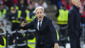 Jorge Jesus no jogo com a Noruega