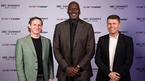 Jason Robbins (DraftKings), Michael Jordan e Carsten Koerl (Sportradar)