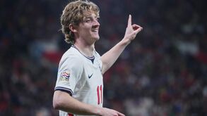 England's Anthony Gordon celebrates after scoring firts goal during the