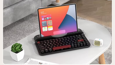 Teclado de máquina de escrever para tablet ou computador