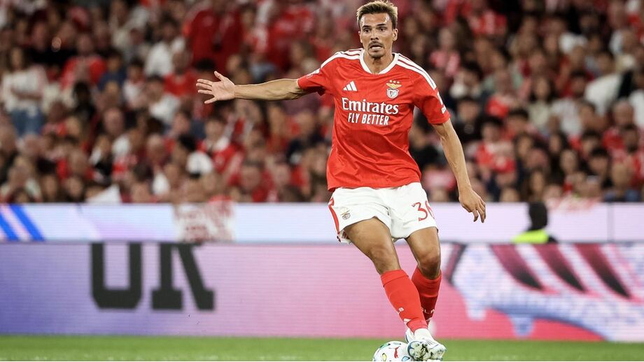 João Palhinha na estreia pelo Benfica
