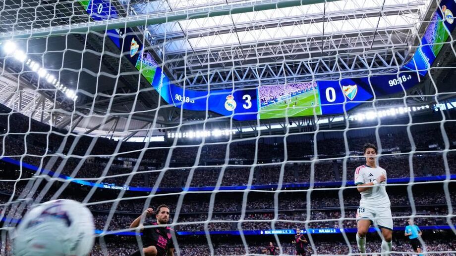 Momentos do jogo Real Madrid-Málaga 