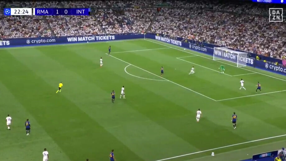 Josep Martínez errou no segundo golo do Real Madrid frente ao Inter