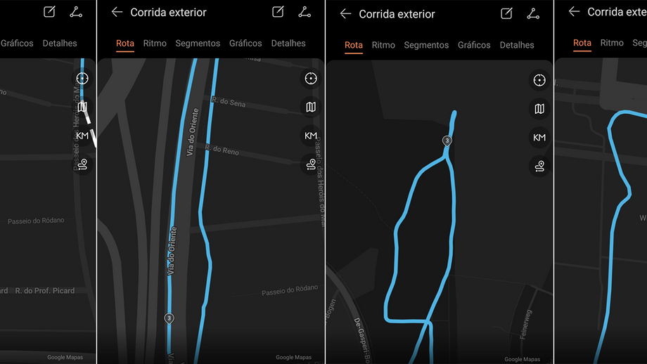 Dados do GPS não foram perfeitos, mas andaram lá perto