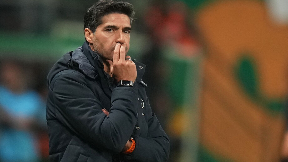 Abel Ferreira no jogo frente ao LDU Quito 