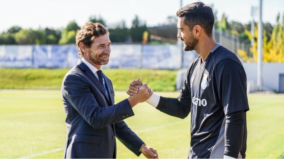 André Villas-Boas com Diogo Costa