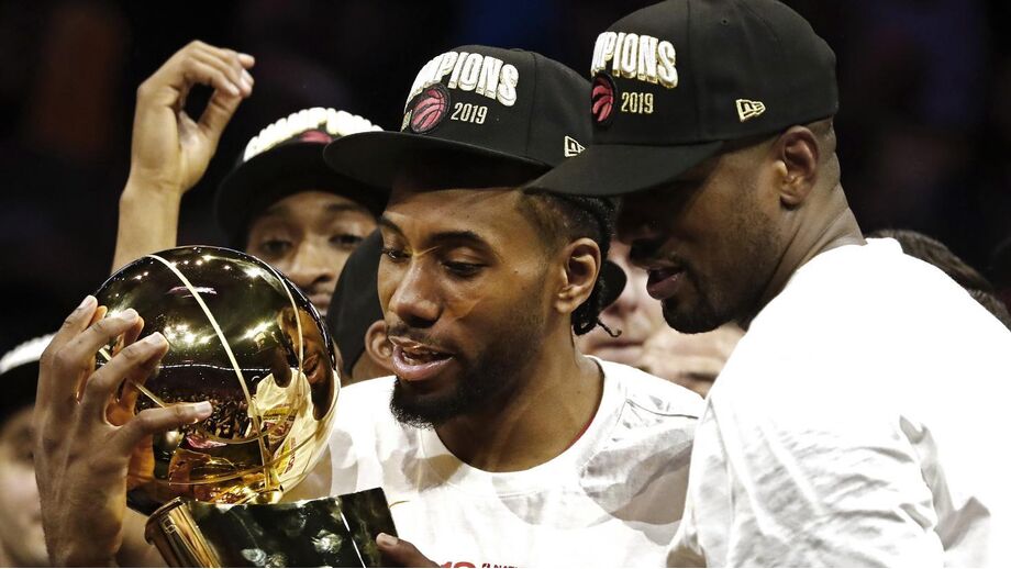 Kawhi foi campeão em  2019 ao serviço dos Raptors