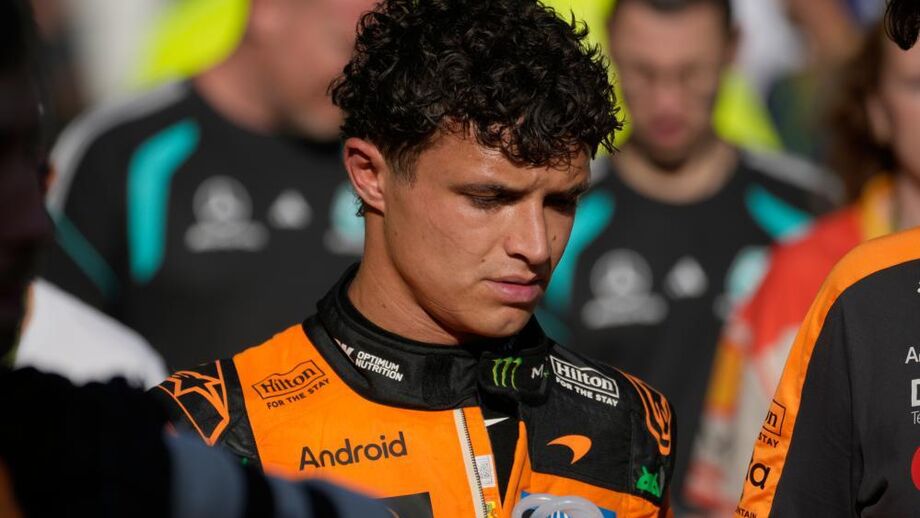 Lando Norris irritado em Baku