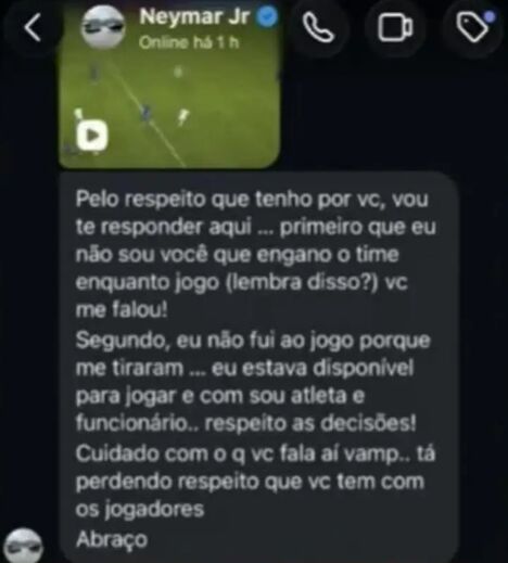 Mensagens do craque 