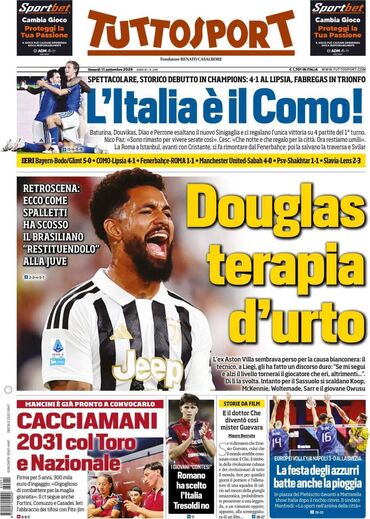 Tuttosport: 'A Itália é o Como'