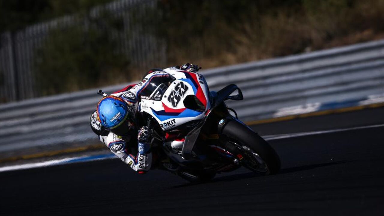 Pilot Miguel Oliveira in action during the free training session