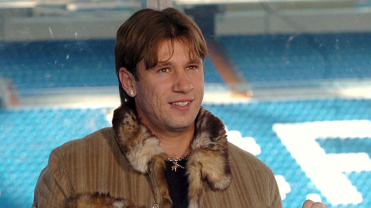 Antonio Cassano na apresentação como jogador do Real Madrid dia 4 de janeiro de 2006