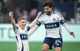 Vancouver Whitecaps' Ryan Gauld, left, and Brian White celebrate Gauld's