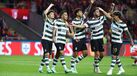 Os festejos dos jogadores do Sporting frente ao Sp. Braga