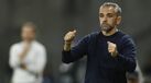 Rui Borges dá indicações aos jogadores do Sporting durante o jogo com o Lens