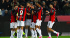 Pulisic celebra golo contra o AC Milan