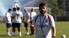 Luis Freire durante o treino 